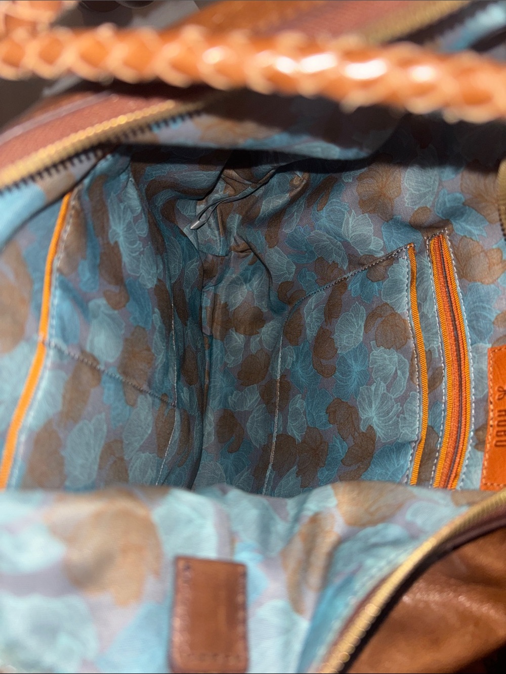 HOBO Brown Leather Hobo Shoulder Bag with Braided Strap - Picture 3 of 4